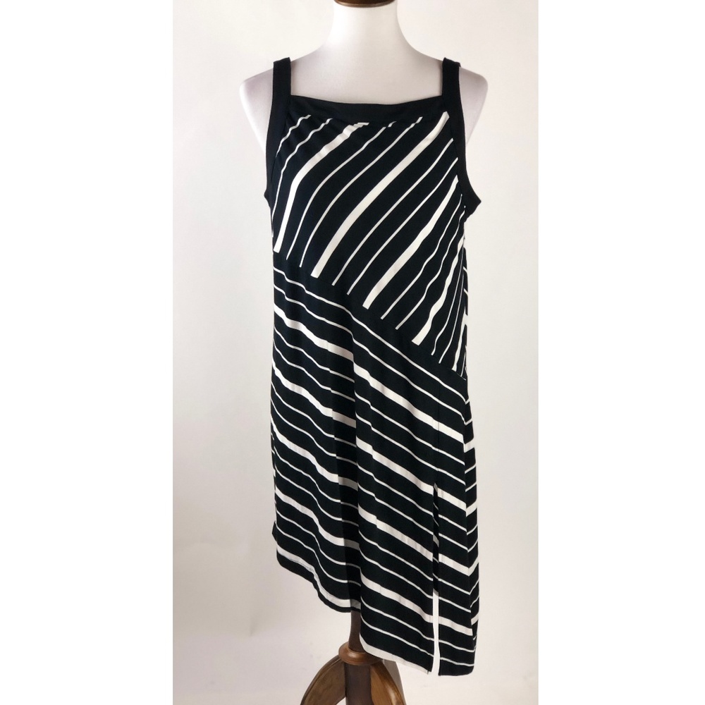 Soma Womens Tunic Large Black Stripes
